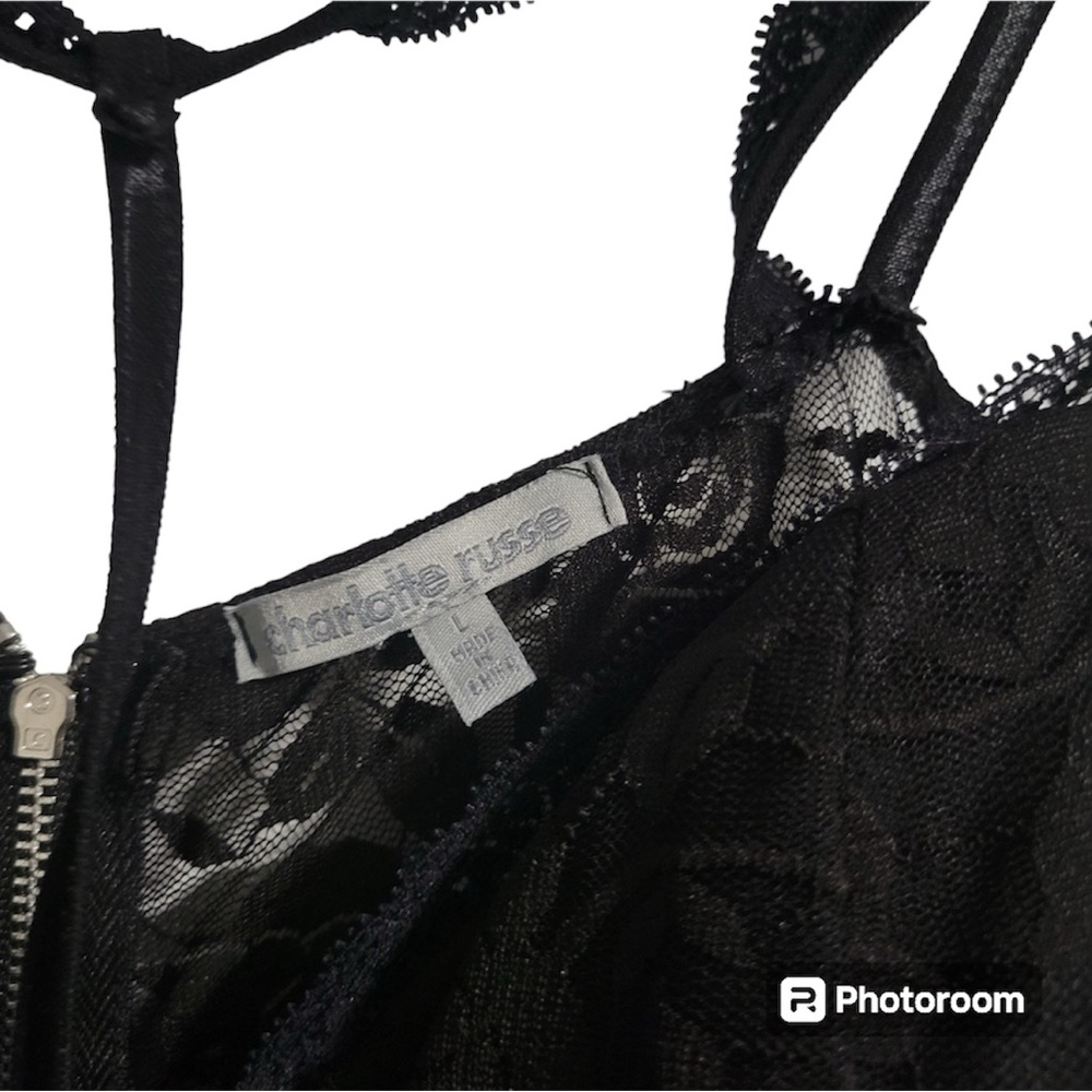 Charlotte Russe Black Lace BodyCon Dress - Picture 4 of 5